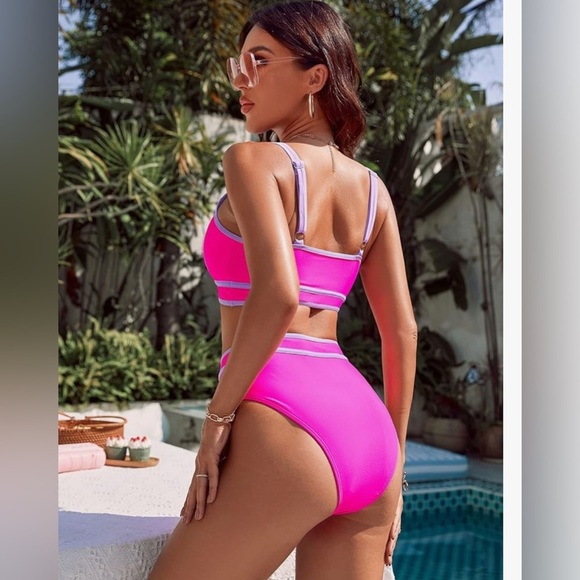 NWT- classic full coverage
Vibrant Pink and Purple Bikini Set - Picture 4 of 4